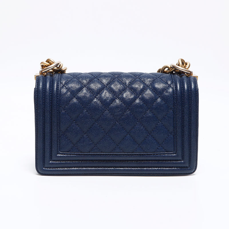 シャネル CHANEL ボーイシャネル スモール キャビアスキン 26番台 2017