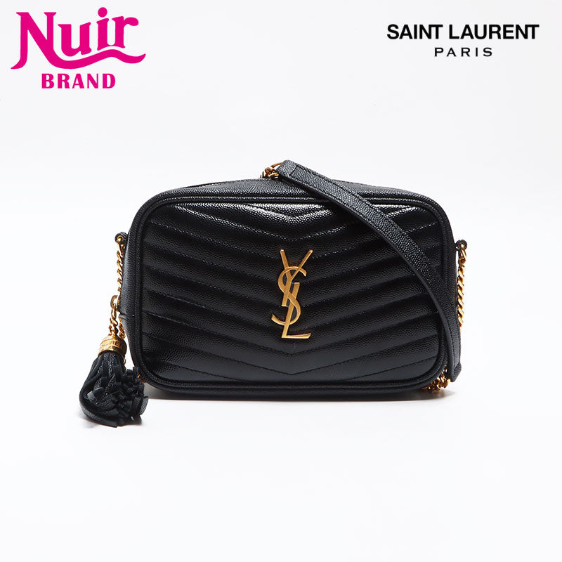 イヴ・サンローランルー ミニバッグチェーン YSLショルダーバッグレザーブラック 楽天市場】イヴ・サンローラン YVES SAINT LAURENT チェーン