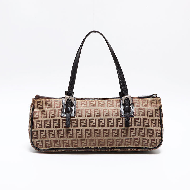 フェンディ FENDI ズッキーノ ミニトート ハンドバッグ ブラウン