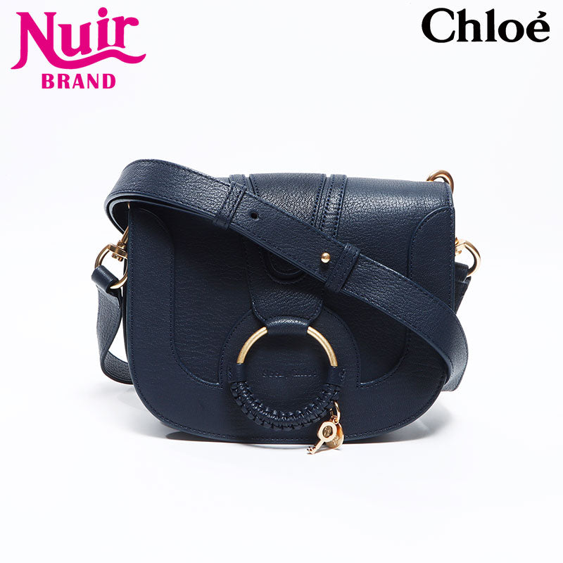 クロエ Chloe See by Chloe レザー ハナ ショルダーバッグ ネイビー