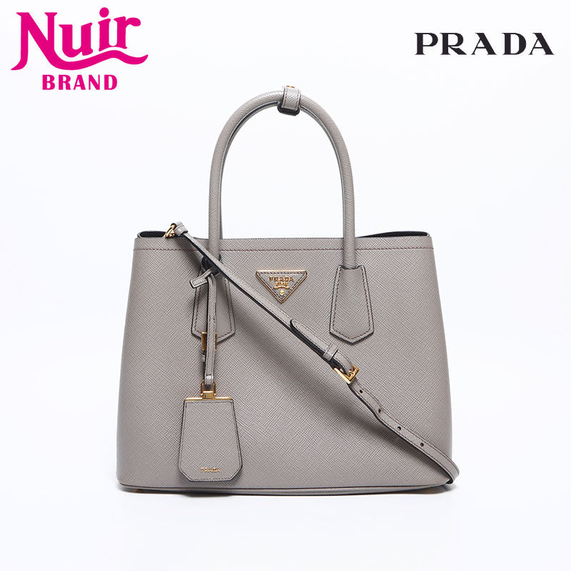 プラダ PRADA サフィアーノ レザー 2way ハンドバッグ ベージュ