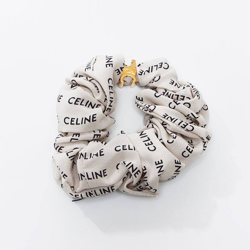 セリーヌ CELINE ロゴ シュシュ ヘアタイ ヘアアクセサリー