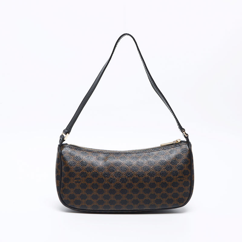CELINE - CELINE ショルダーバッグ マカダム柄 クロコ型押し