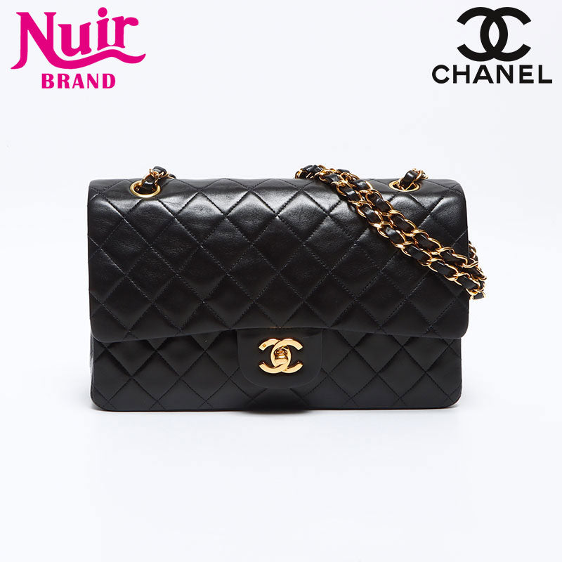CHANEL Double Flap Lambskin No. 5 1994-2000 25cm Shoulder Bag