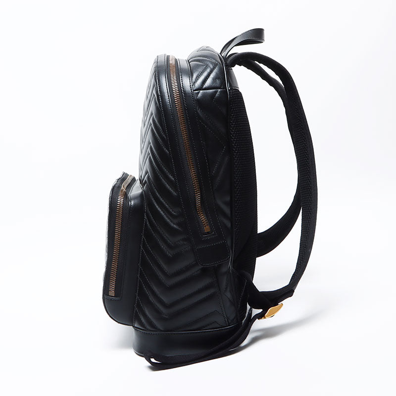 GUCCI GG Marmont Leather Backpack Daypack black WS12901  display picture 1