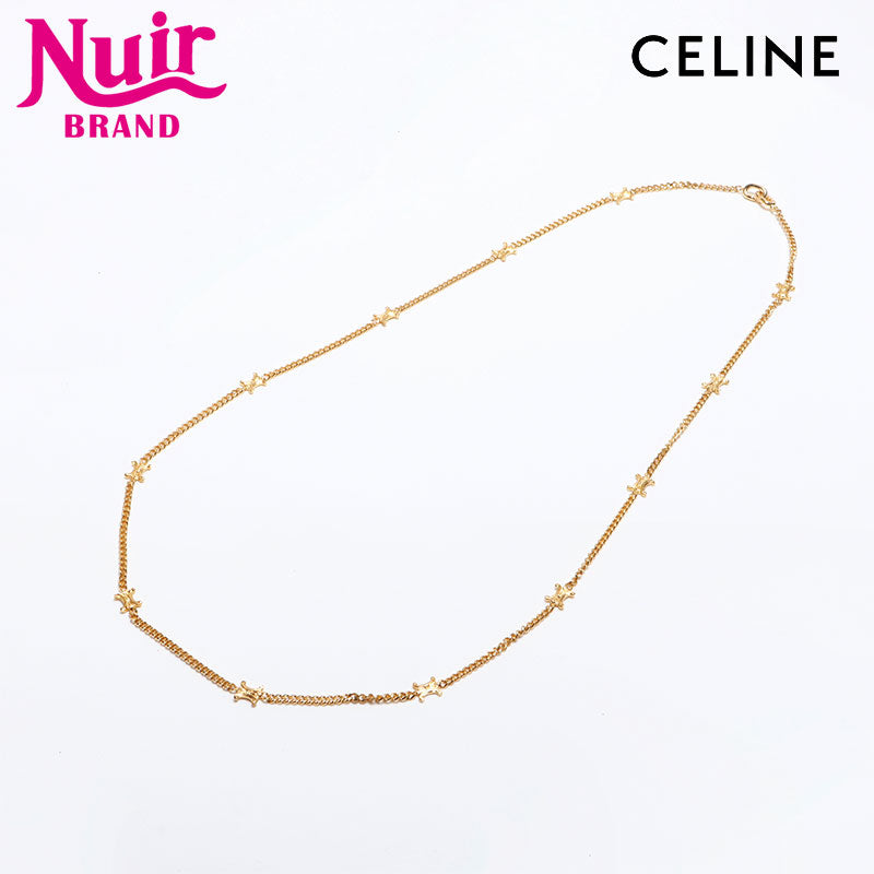 ヴィンテージ セリーヌトリオンフ ロングチェーンネックレスとブレスレット CELINE(セリーヌ) トリオンフ チェーン タッセル ロング