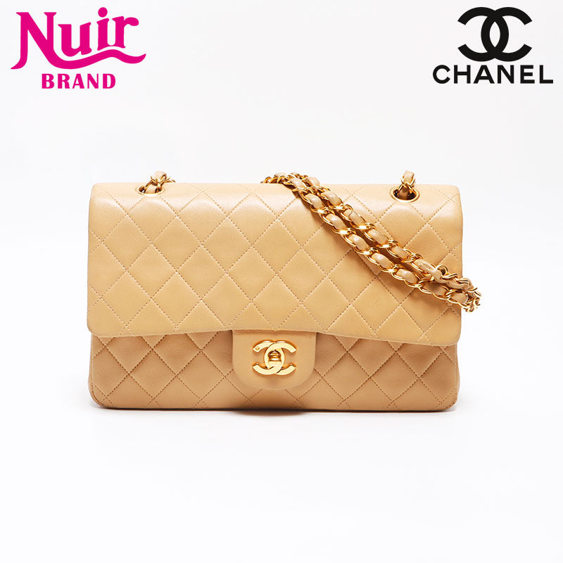 シャネル CHANEL ラムスキン マトラッセ 25cm ダブルフラップ 3番台