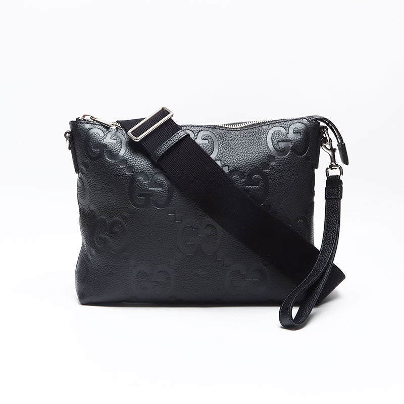 GUCCI Jumbo GG Medium Messenger Bag Shoulder Bag black WS13133