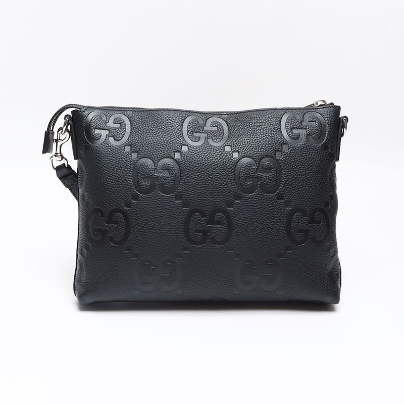 GUCCI Jumbo GG Medium Messenger Bag Shoulder Bag black WS13133