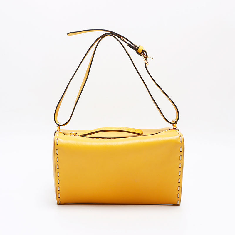FENDI Triangle Selleria Shoulder Bag yellow WS13163 – NUIR VINTAGE