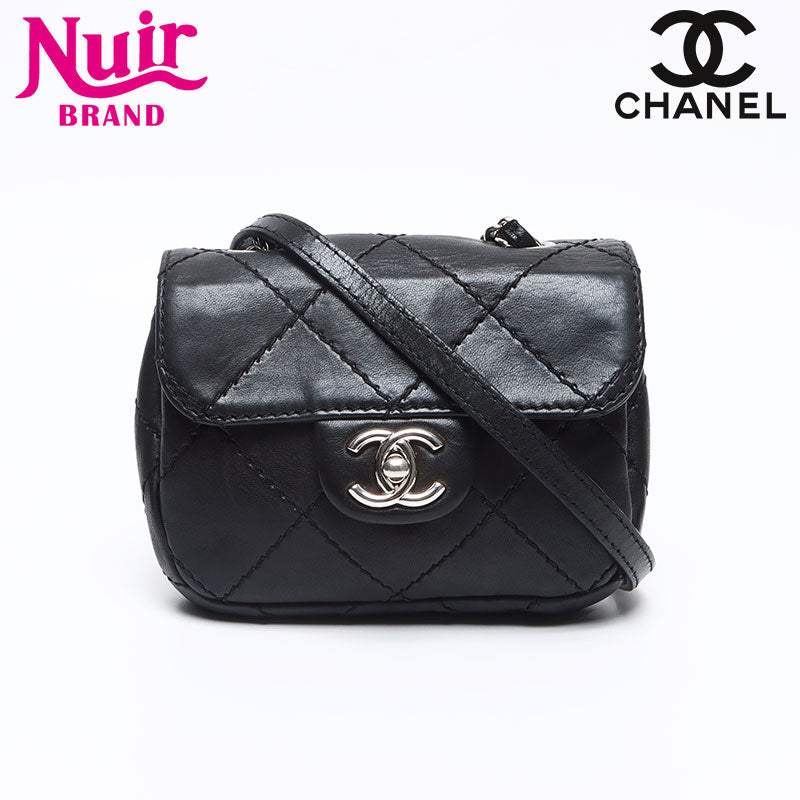 シャネル CHANEL ラムスキン ワイルドステッチ ミニ 14番台 ショルダー  