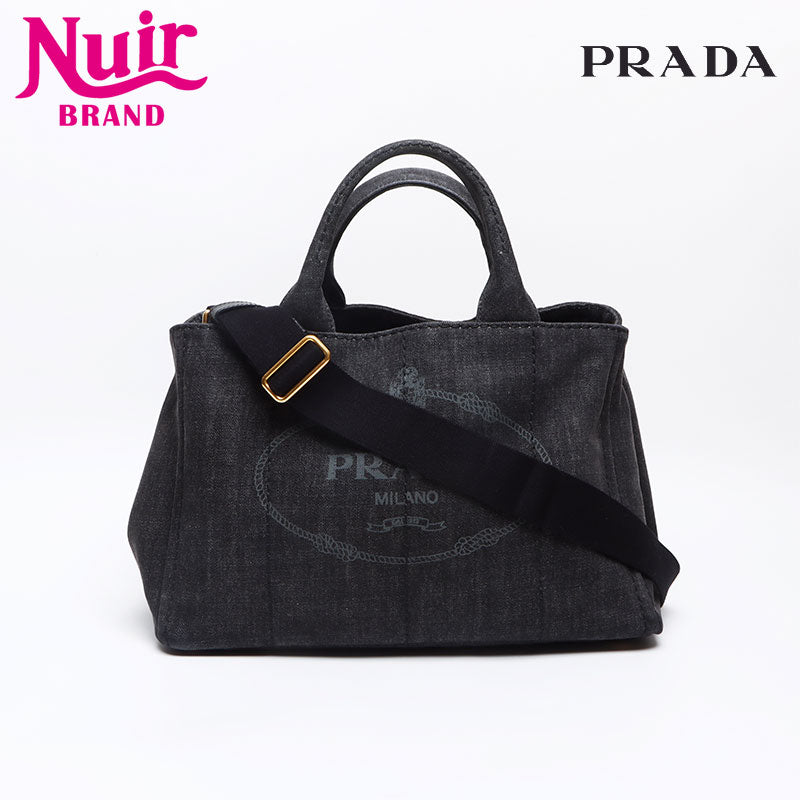 プラダ PRADA カナパ 2 WAY Mサイズ トートバッグ グレー WS13242