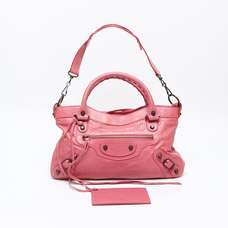 BALENCIAGA バレンシアガ ザ ファースト ハンドバッグ ピンク バレンシアガ BALENCIAGA ファースト 2way ラムレザー