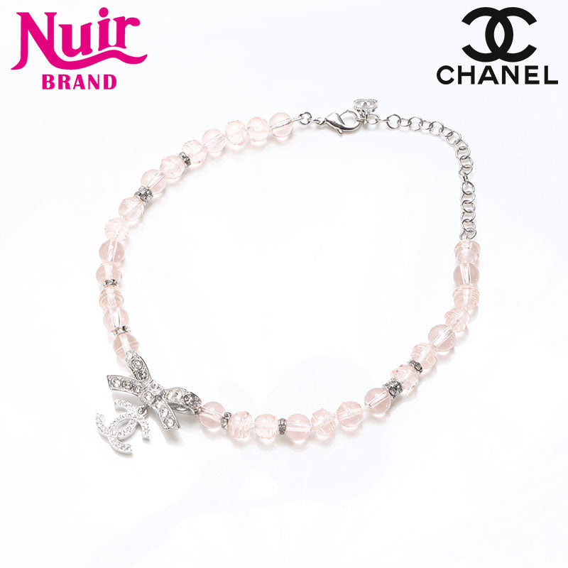 CHANEL ♡ リボンネックレス シャネル CHANEL B23S ココマーク ラインストーン リボン