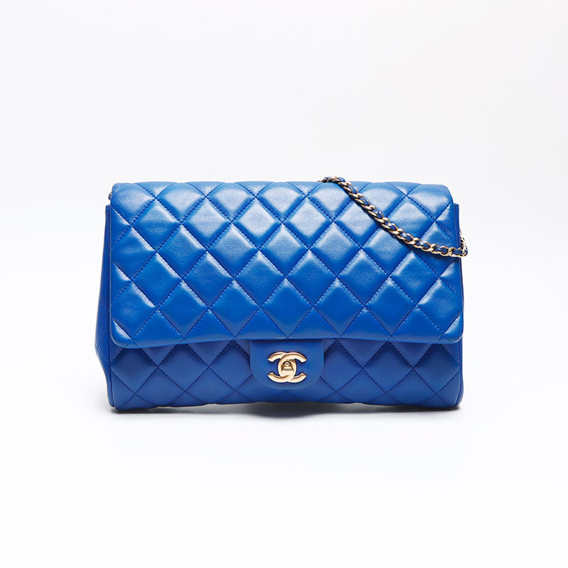 シャネル CHANEL マトラッセ ターンロック ショルダーバッグ ブルー
