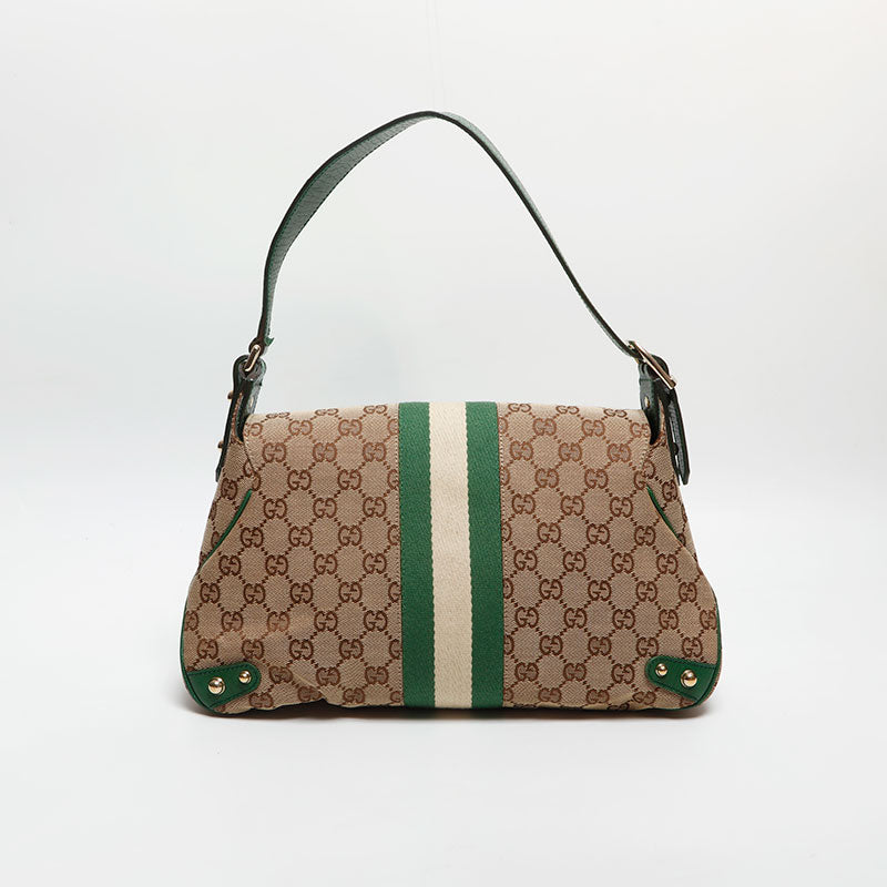 グッチ GUCCI GGキャンバス ホースビット ショルダーバッグ ベージュ