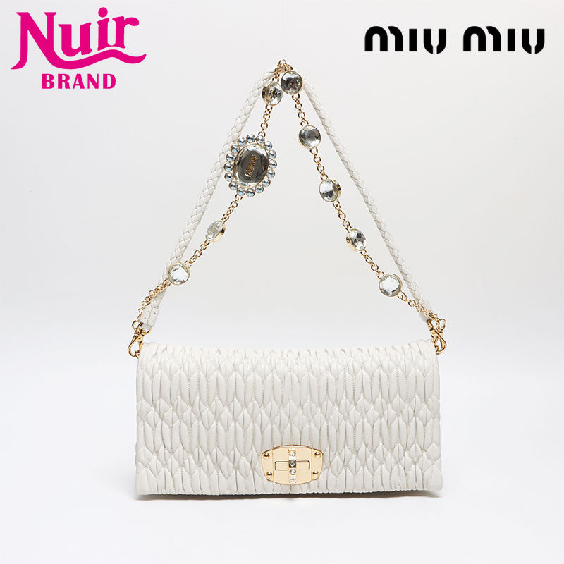 ミュウ ミュウ Miu Miu クリスタル マテラッセ ショルダーバッグ