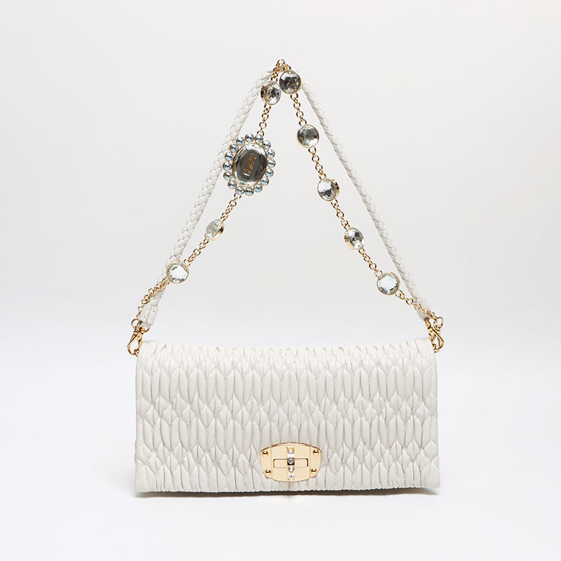 ミュウ ミュウ Miu Miu クリスタル マテラッセ ショルダーバッグ