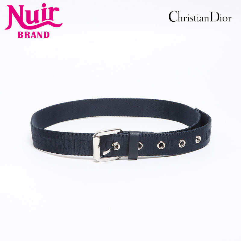 Christian Dior logo belt Navy WS13448 – NUIR VINTAGE