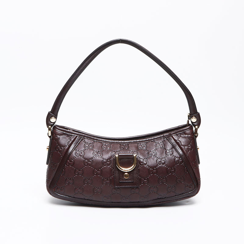 グッチ GUCCI グッチシマ レザー ショルダーバッグ ブラウン WS13503