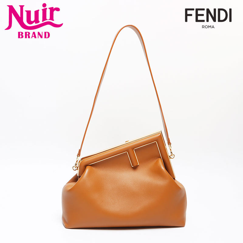 ブラウンレザーショルダーバッグ Fendi FENDI フェンディ ショルダーバッグ ポシェット ポーチ