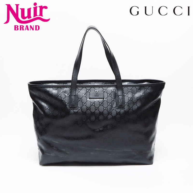 GUCCI GG Imprime PVC Tote Bag black WS13664 – NUIR VINTAGE
