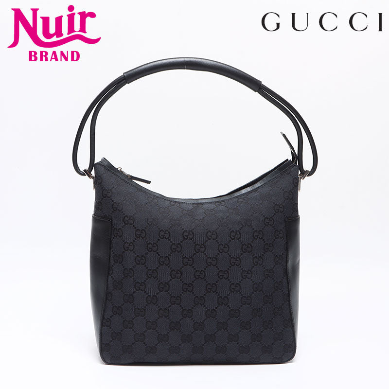 【2024新春福袋】 GUCCI グッチ GGキャンバス ブラック ショルダーバッグ レザー バッグ