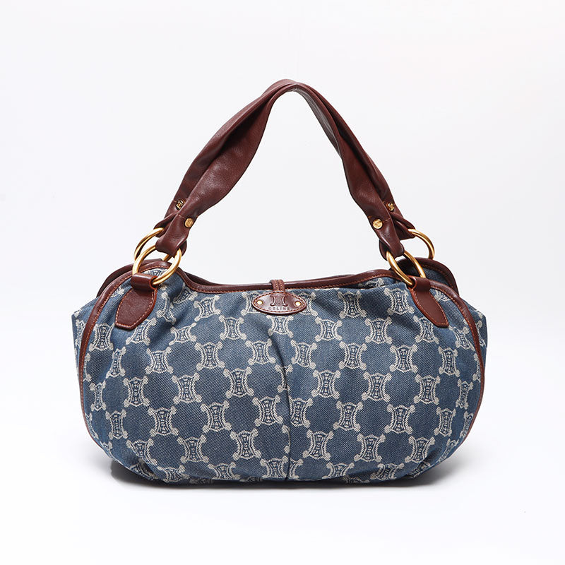 即日発送 セリーヌ CELINE ビタースウィート マカダム デニム バッグ