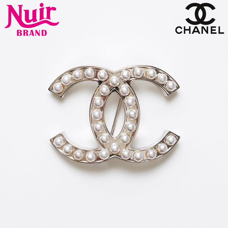シャネル CHANEL ココマーク パール 05V 2005 ブローチ シルバー