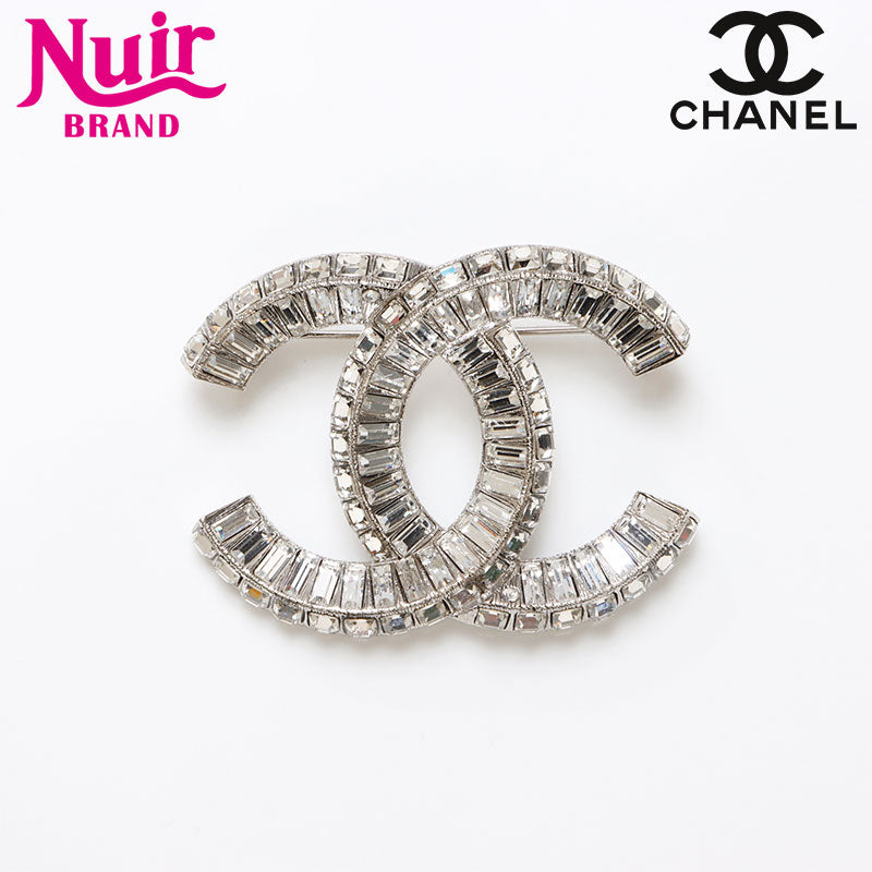 シャネル CHANEL B23V ココマーク ラインストーン ブローチ