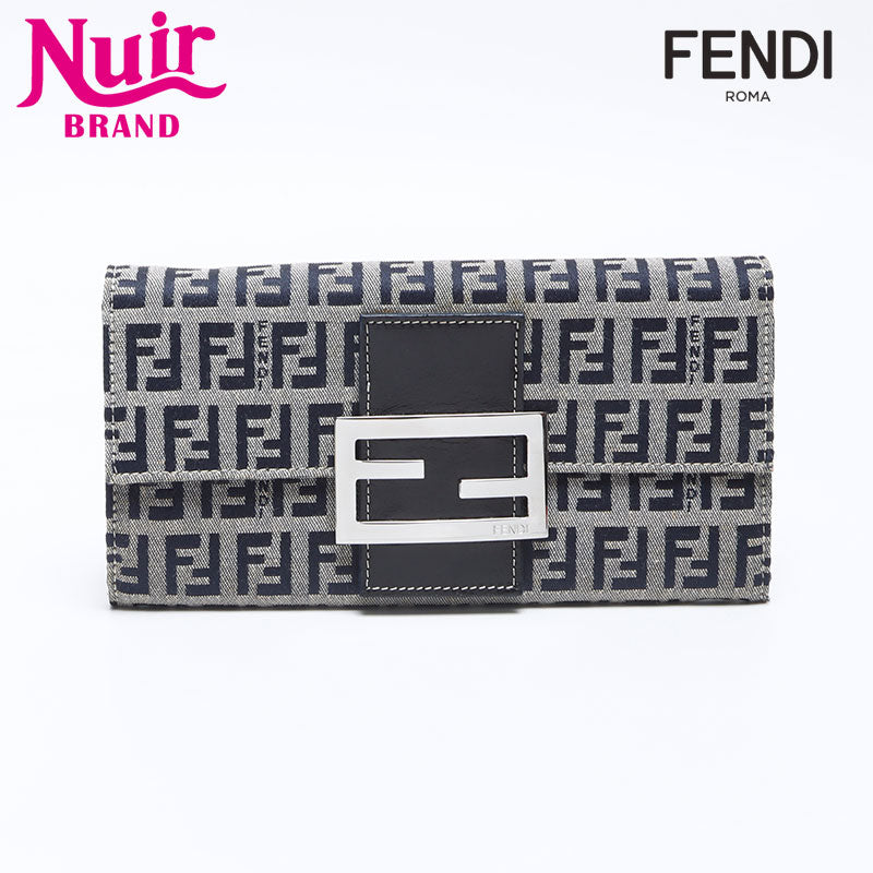 【美品】FENDI フェンディ 長財布 スナップボタン ズッカ柄 ヴィンテージ 美品】FENDI フェンディ 長財布 スナップボタン ズッカ柄