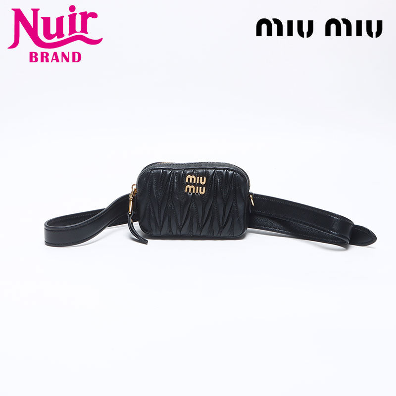 MIU MIU　ミニバッグ Miu Miu Miu Materasse Mini Belt Bag Waist Bag Black WS13940