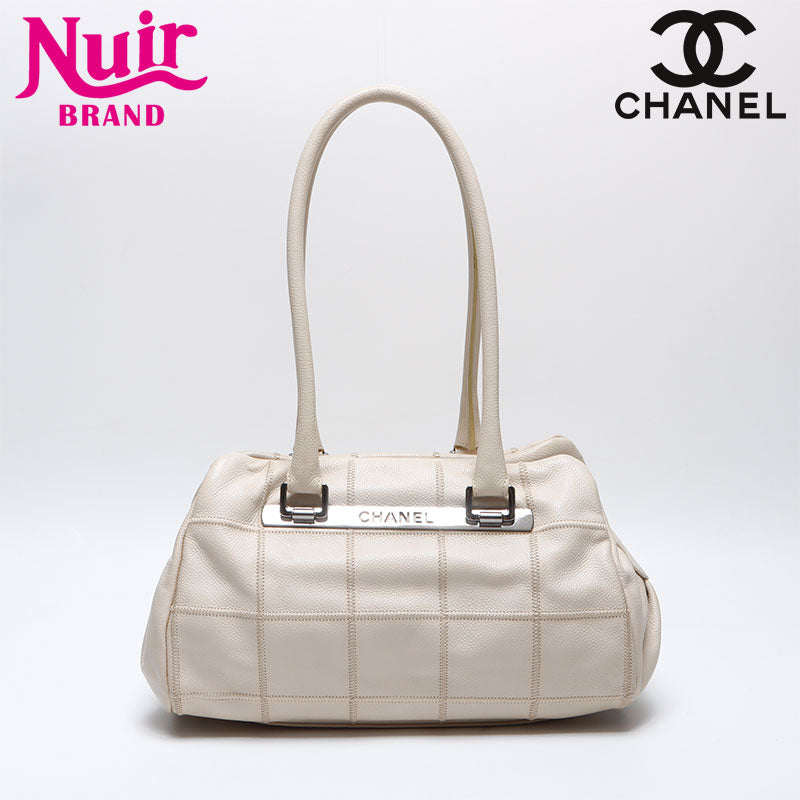 シャネル CHANEL チョコバー レザー ミニボストンバッグ