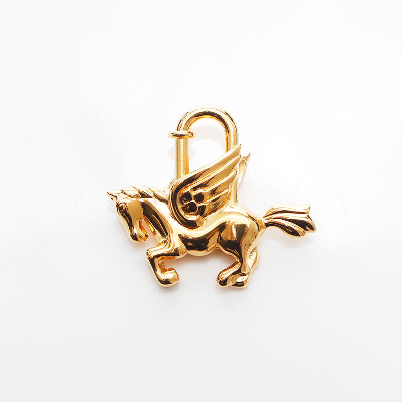 エルメス HERMES カデナ ユニコーン ペガサス キーホルダー ゴールド