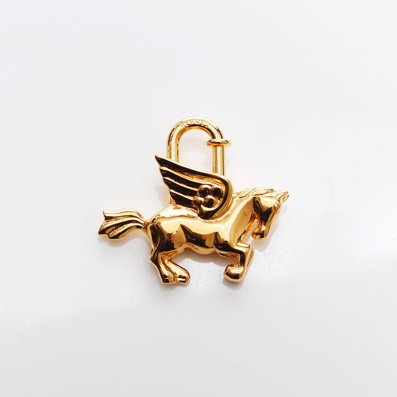 エルメス HERMES カデナ ユニコーン ペガサス キーホルダー ゴールド