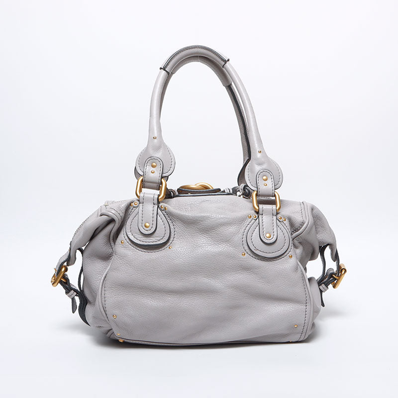 クロエ Chloe パディントン レザー ショルダーバッグ グレー WS14126