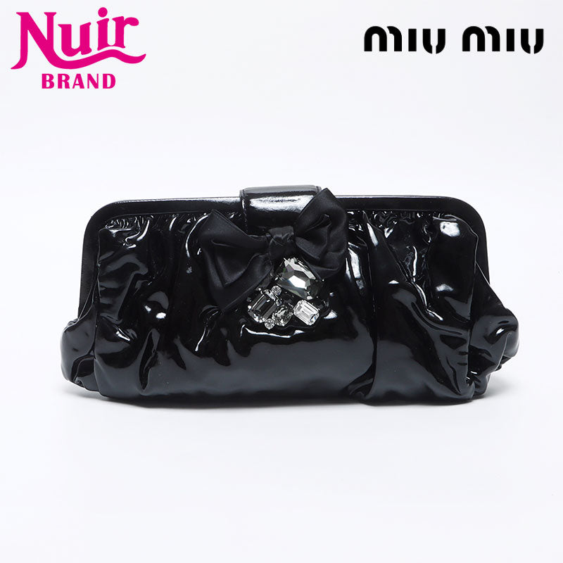 バッグ Miu Miu Archive Bijou Patent Clutch Bag Authentic Miu Miu
