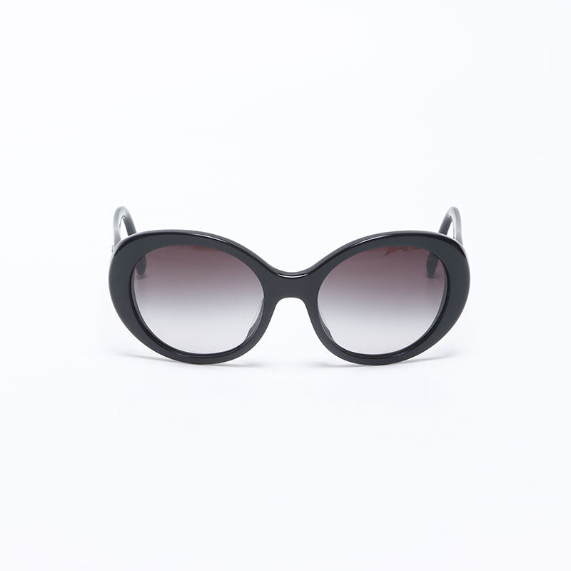 CHANEL Mini COCO Mark Oval Frame sunglasses black WS14255 – NUIR
