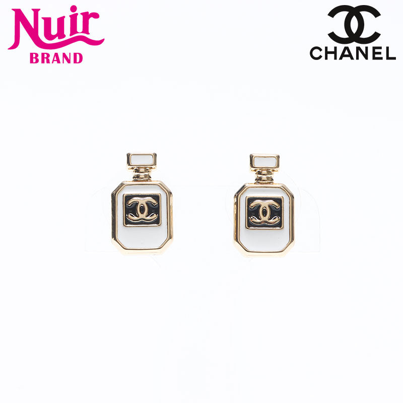 シャネル CHANEL B25C ボトル 2025 ココマーク ピアス ホワイト