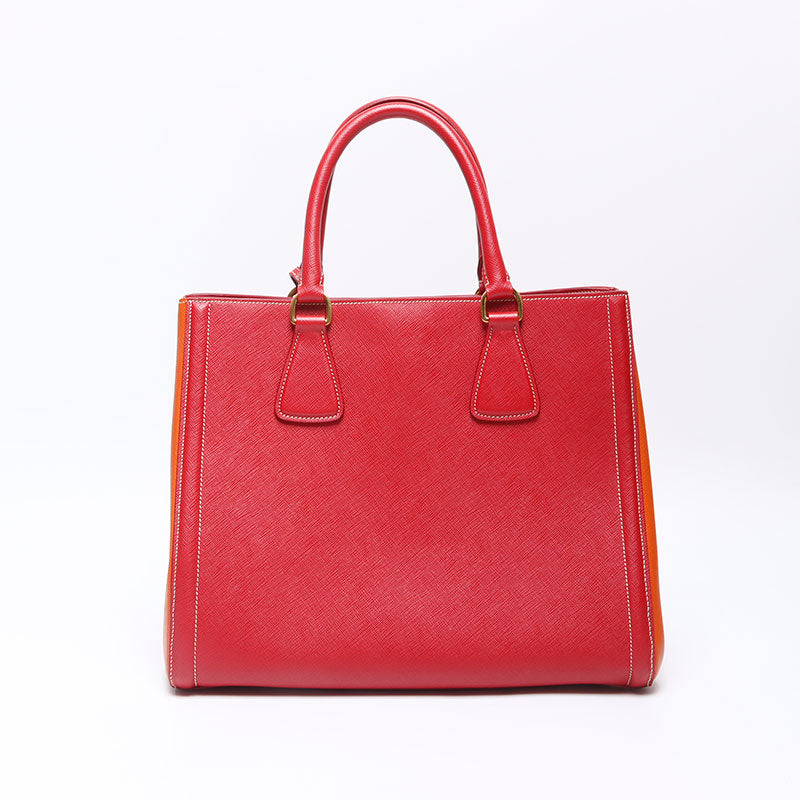 プラダ PRADA サフィアーノ 2way ハンドバッグ レッド WS14305 – NUIR
