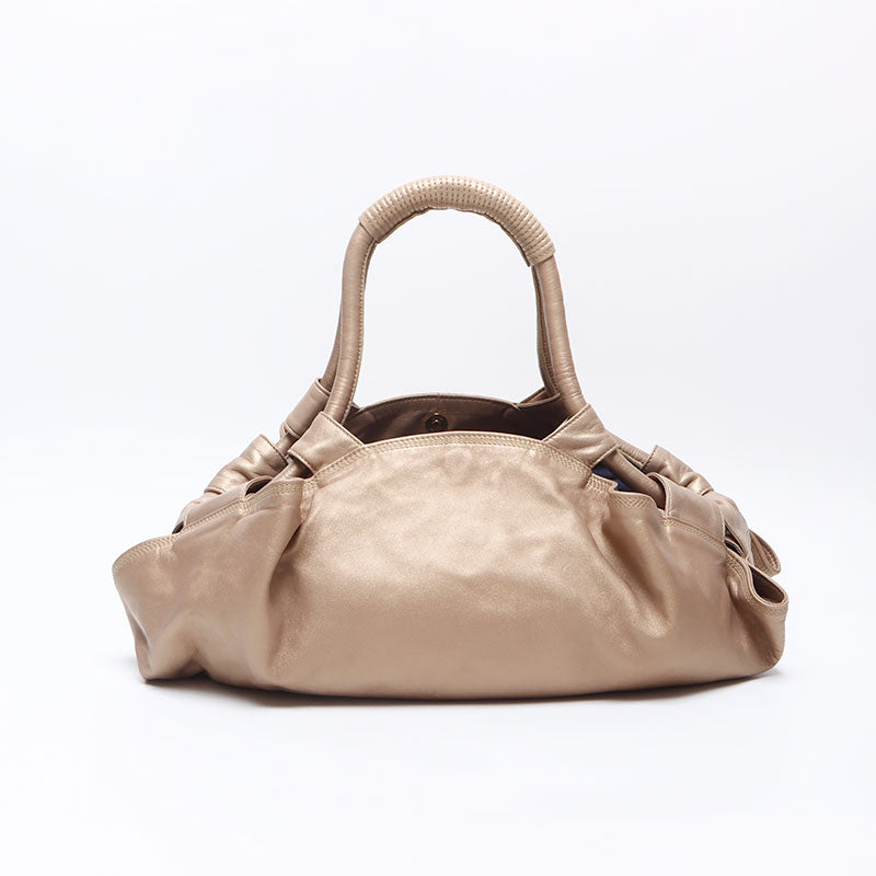 希少になる ロエベ LOEWE ナッパ アイレ レザー ハンドバッグ ゴールド 弁当箱・水筒