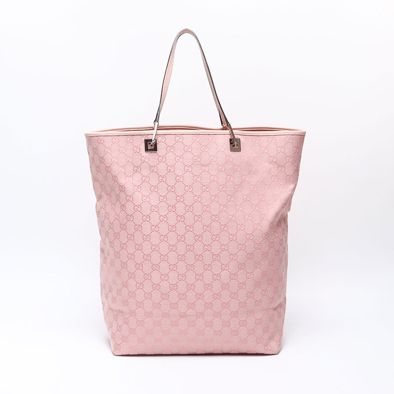 極美品 グッチ GUCCI GGキャンバス 260287 トートバッグ ピンク