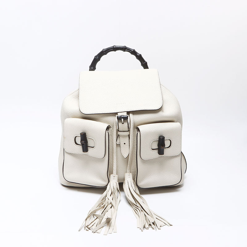 GUCCI Bamboo Backpack Daypack white WS14494 – NUIR VINTAGE