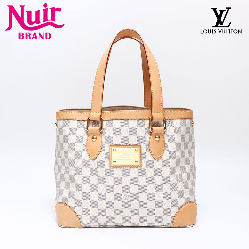 LOUIS VUITTON 2009 Hampstead PM Damier Tote Bag white WS14529
