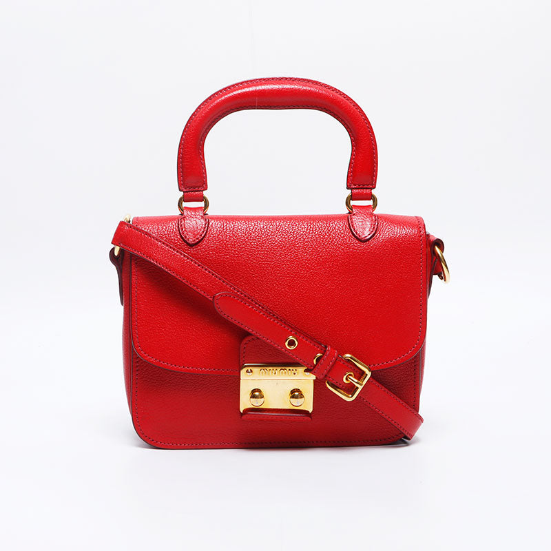 ミュウ ミュウ Miu Miu 2way マドラスショルダーバッグ ショルダー