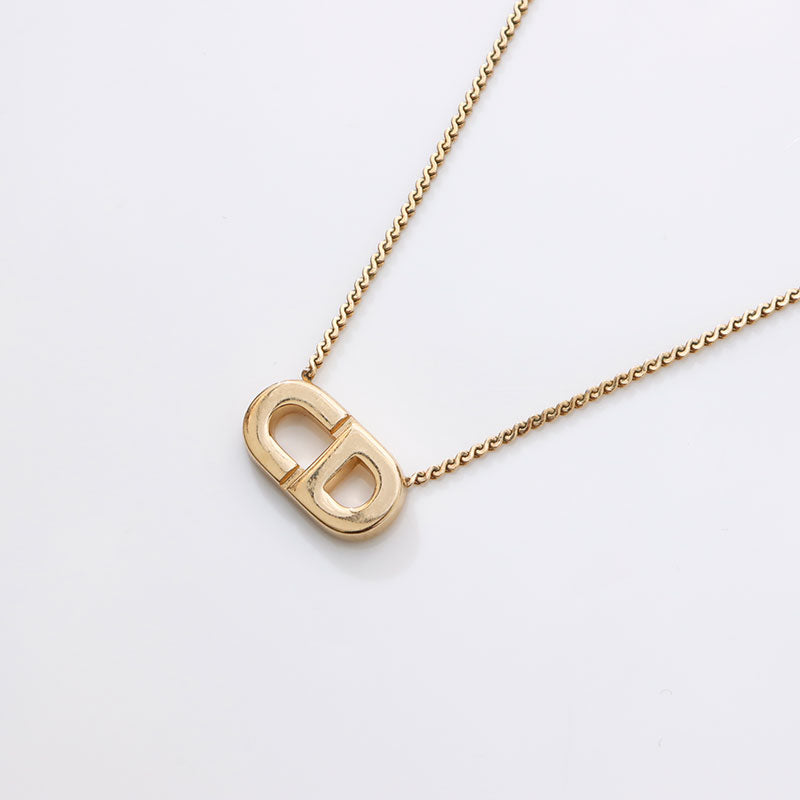 アクセサリー Christian Dior Vertical CD logo necklace CHRISTIAN Women DIOR CD Logo Necklace Gold