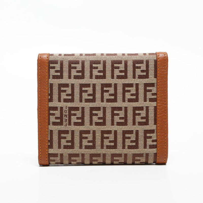 FENDI 三つ折り財布 ブラウン FENDI - 新品 フェンディ FENDI 3つ折り財布 オーロック