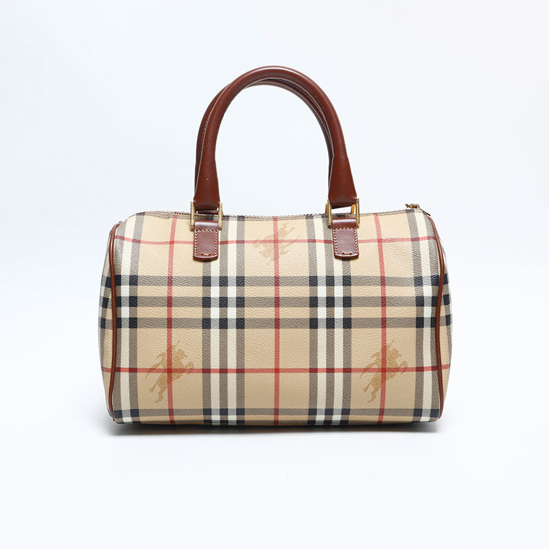 BURBERRY バーバリー ノバチェック ボストンバッグ 水色 Burberry バーバリー ノバチェック ミニボストンの買取実績