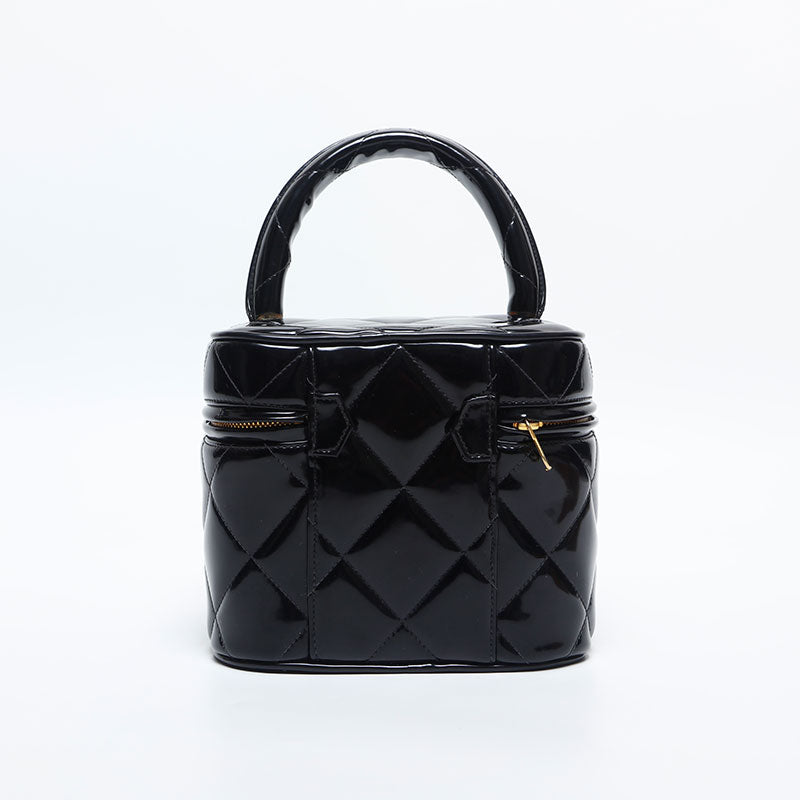 Chanel Black Flat Quilted Shoulder Bag - Vintage Lux