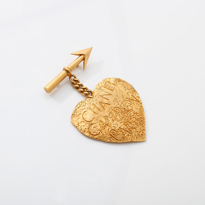 CHANEL 93P 1993 Heart Arrow Brooch gold WS14961 – NUIR VINTAGE